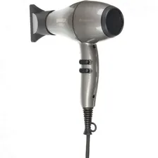 Фен DEWAL PRO BARBER STYLE Compact, темная сталь, 2200Вт, BLDC мотор ионизация, 2 насадки 03-3011 Gunsteel