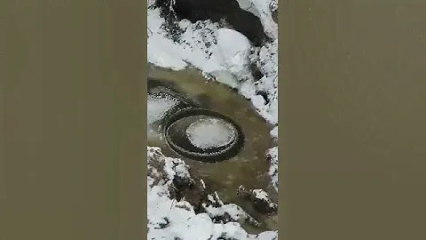 Уникальное явление на реке у трассы Надым Салехард